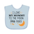 thumbnail image 1 of Inktastic I Love My Mommy to the Moon and Back Boys or Girls Baby Bib, 1 of 4