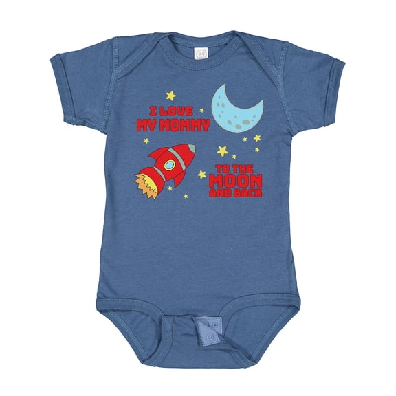 Inktastic I Love My Mommy to the Moon and Back Boys or Girls Baby Bodysuit