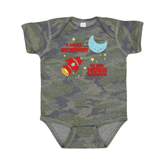 Inktastic I Love My Mommy to the Moon and Back Boys or Girls Baby Bodysuit