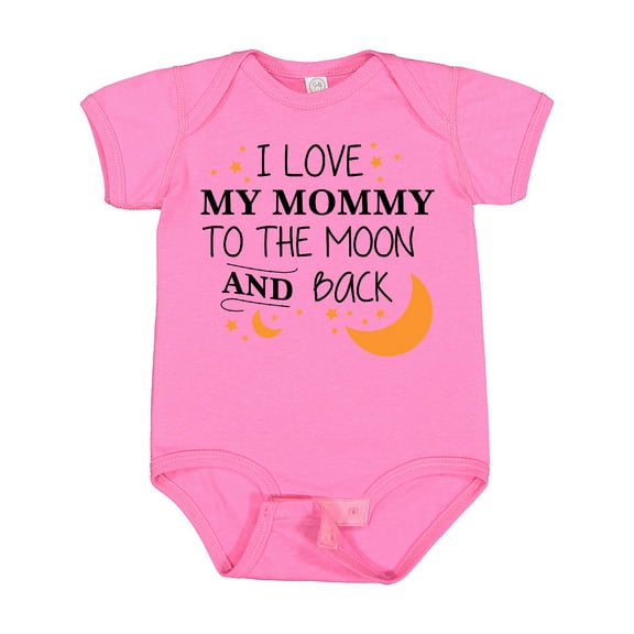 Inktastic I Love My Mommy to the Moon and Back Boys or Girls Baby Bodysuit