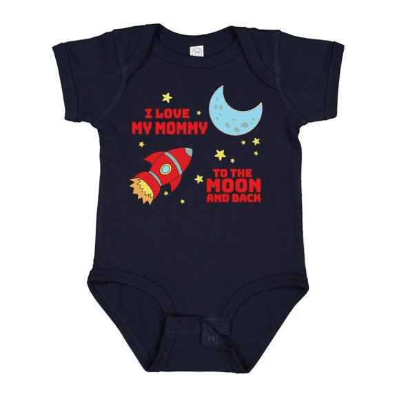 Inktastic I Love My Mommy to the Moon and Back Boys or Girls Baby Bodysuit