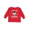 thumbnail image 1 of Inktastic I Love My Mommy with Cute Penguin and Hearts Girls Long Sleeve Toddler T-Shirt, 1 of 5