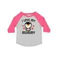 thumbnail image 1 of Inktastic I Love My Mommy with Cute Penguin and Hearts Girls Toddler T-Shirt, 1 of 5