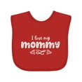 thumbnail image 1 of Inktastic I Love My Mommy with Hearts Boys or Girls Baby Bib, 1 of 4