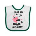 thumbnail image 1 of Inktastic I Love My Mommy with Panda Illustration Boys or Girls Baby Bib, 1 of 4