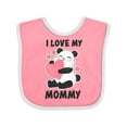 thumbnail image 1 of Inktastic I Love My Mommy with Panda Illustration Boys or Girls Baby Bib, 1 of 4