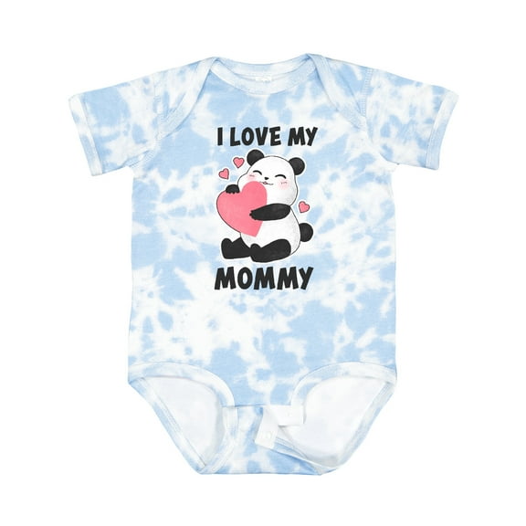 Inktastic I Love My Mommy with Panda Illustration Boys or Girls Baby Bodysuit