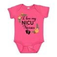 thumbnail image 1 of Inktastic I Love My Nicu Nurses with Baby Footprints and Flowers Boys or Girls Baby Bodysuit, 1 of 5