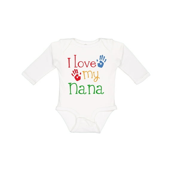 Inktastic I Love My Nana Boys or Girls Long Sleeve Baby Bodysuit