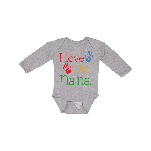 Inktastic I Love My Nana Boys or Girls Long Sleeve Baby Bodysuit