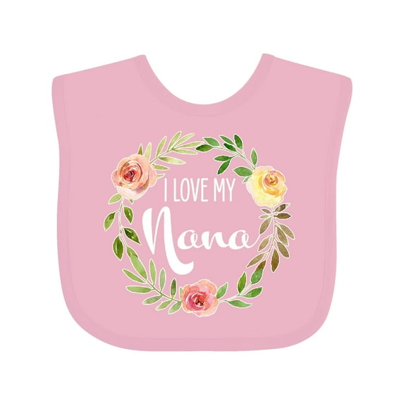Inktastic I Love My Nana- Flower Circle Boys or Girls Baby Bib