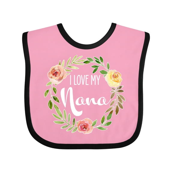 Inktastic I Love My Nana- Flower Circle Boys or Girls Baby Bib