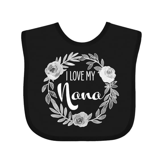 Inktastic I Love My Nana Flower Circle Boys or Girls Baby Bib