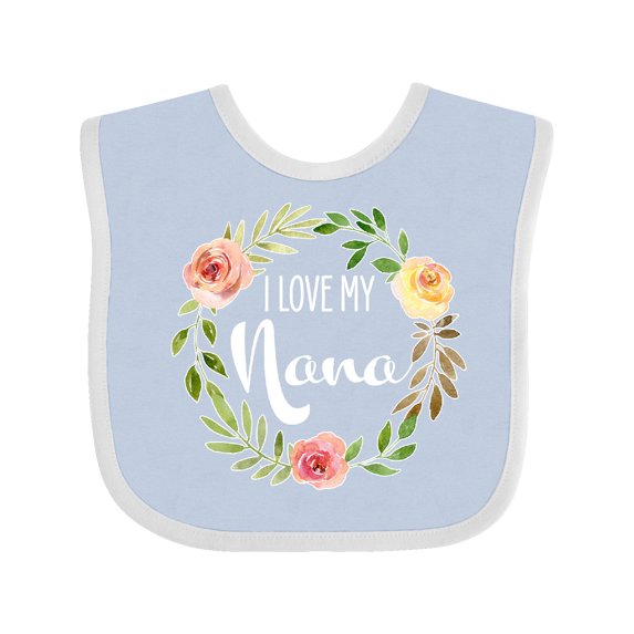 Inktastic I Love My Nana- Flower Circle Boys or Girls Baby Bib