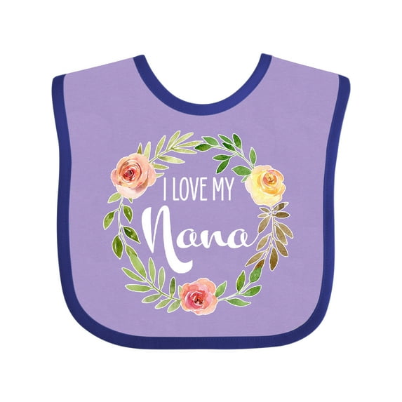 Inktastic I Love My Nana- Flower Circle Boys or Girls Baby Bib