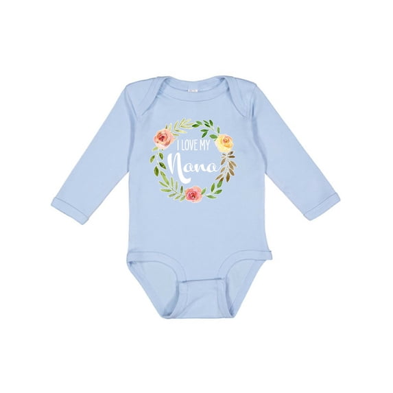 Inktastic I Love My Nana- Flower Circle Boys or Girls Long Sleeve Baby Bodysuit