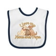thumbnail image 1 of Inktastic I Love My Nana and Papa Cute Dogs Boys or Girls Baby Bib, 1 of 4