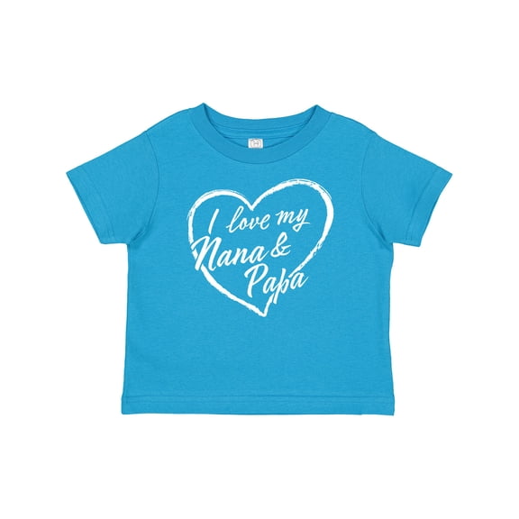 Inktastic I Love My Nana and Papa in White Chalk Heart Boys or Girls Baby T-Shirt
