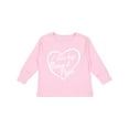 thumbnail image 1 of Inktastic I Love My Nana and Papa in White Chalk Heart Boys or Girls Long Sleeve Toddler T-Shirt, 1 of 5