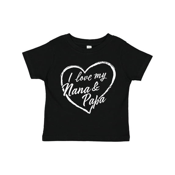 Inktastic I Love My Nana and Papa in White Chalk Heart Boys or Girls Toddler T-Shirt