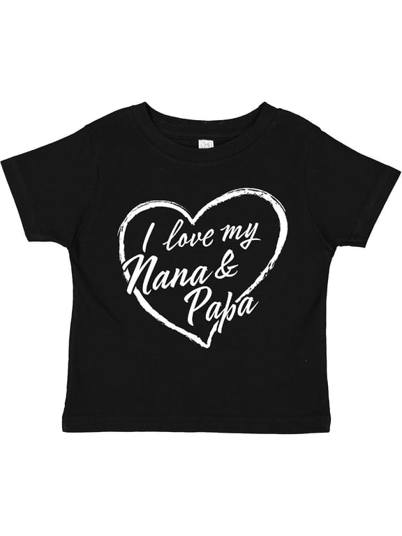 Inktastic I Love My Nana and Papa in White Chalk Heart Boys or Girls Toddler T-Shirt