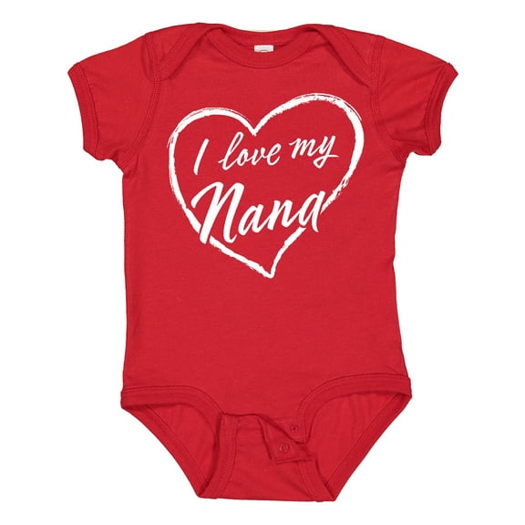 Inktastic I Love My Nana in White Chalk Heart Boys or Girls Baby Bodysuit