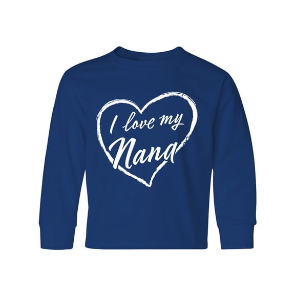 Inktastic I Love My Nana in White Chalk Heart Long Sleeve Youth T-Shirt