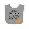 thumbnail image 1 of Inktastic I Love My Nana to the Moon and Back Boys or Girls Baby Bib, 1 of 4