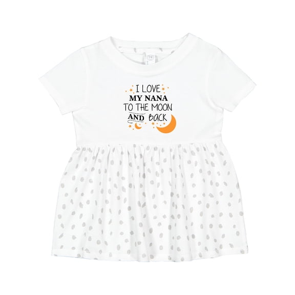 Inktastic I Love My Nana to the Moon and Back Girls Baby Dress