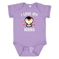thumbnail image 1 of Inktastic I Love My Nana with Cute Penguin and Hearts Girls Baby Bodysuit, 1 of 5