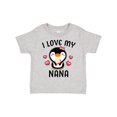 thumbnail image 1 of Inktastic I Love My Nana with Cute Penguin and Hearts Girls Toddler T-Shirt, 1 of 5