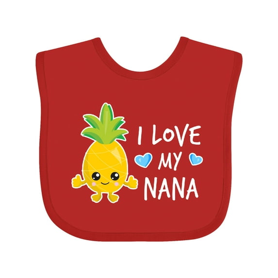 Inktastic I Love My Nana with Pineapple Boys Baby Bib