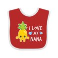 thumbnail image 1 of Inktastic I Love My Nana with Pineapple Boys Baby Bib, 1 of 4
