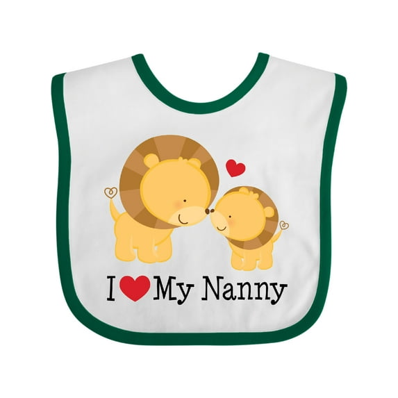 Inktastic I Love My Nanny Boys or Girls Baby Bib