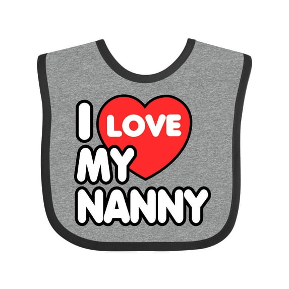 Inktastic I Love My Nanny Boys or Girls Baby Bib