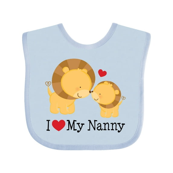 Inktastic I Love My Nanny Boys or Girls Baby Bib