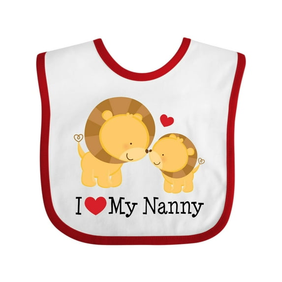 Inktastic I Love My Nanny Boys or Girls Baby Bib