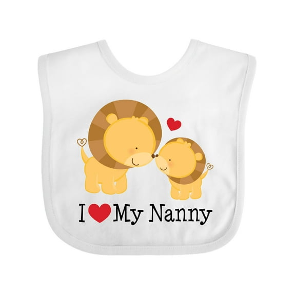 Inktastic I Love My Nanny Boys or Girls Baby Bib