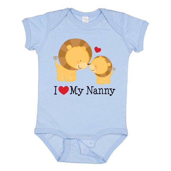 Inktastic I Love My Nanny Boys or Girls Baby Bodysuit