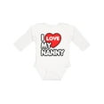 thumbnail image 1 of Inktastic I Love My Nanny Boys or Girls Long Sleeve Baby Bodysuit, 1 of 5