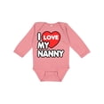 thumbnail image 1 of Inktastic I Love My Nanny Boys or Girls Long Sleeve Baby Bodysuit, 1 of 5