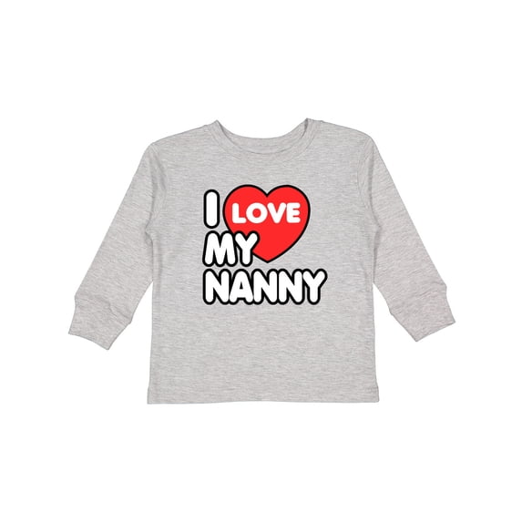 Inktastic I Love My Nanny Boys or Girls Long Sleeve Toddler T-Shirt