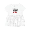 thumbnail image 1 of Inktastic I Love My Nanny Girls Baby Dress, 1 of 5