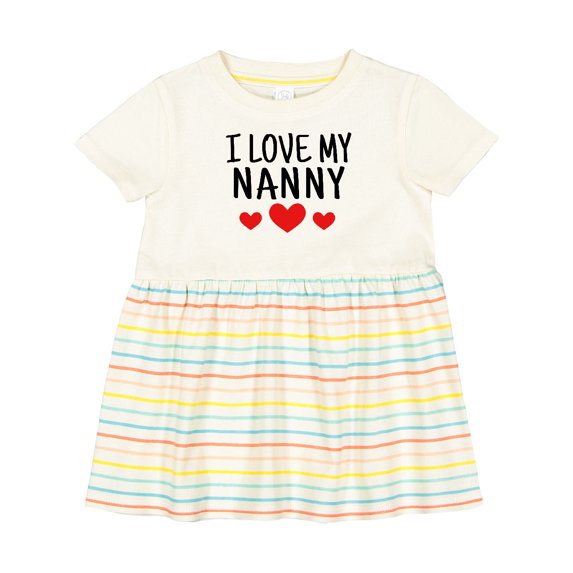 Inktastic I Love My Nanny Girls Baby Dress