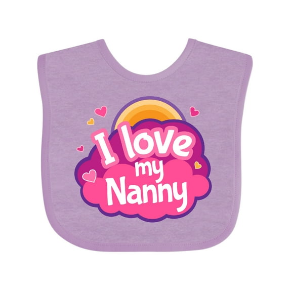 Inktastic I Love My Nanny Grandchild Girls Baby Bib