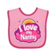 thumbnail image 1 of Inktastic I Love My Nanny Grandchild Girls Baby Bib, 1 of 4