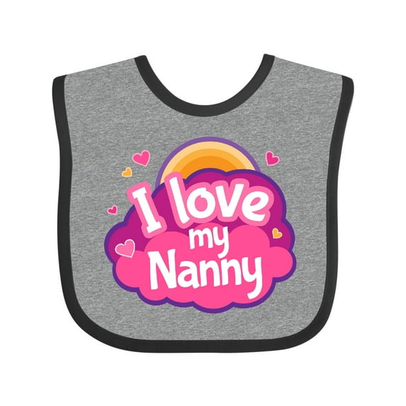 Inktastic I Love My Nanny Grandchild Girls Baby Bib