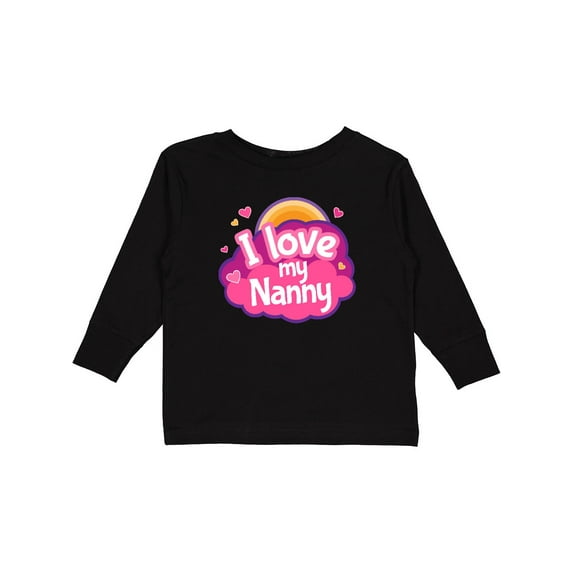 Inktastic I Love My Nanny Grandchild Girls Long Sleeve Toddler T-Shirt