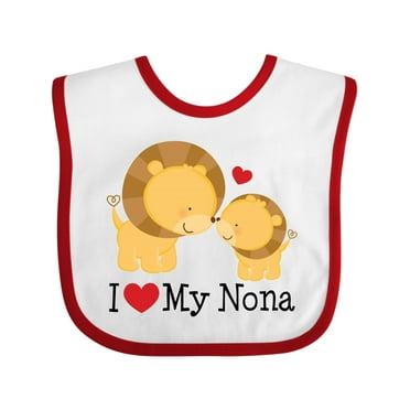 Inktastic I Love My Nona Boys or Girls Baby Bib