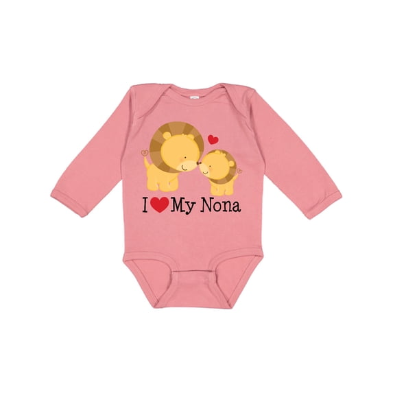 Inktastic I Love My Nona Boys or Girls Long Sleeve Baby Bodysuit